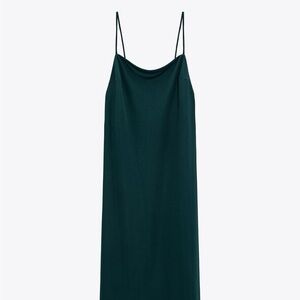 Zara Dark Green Slip Dress
